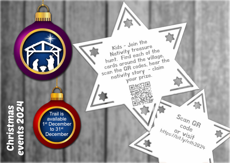 Kids - Join the advent Treasure Trail, find the QR codes, hear the Christmas story and claim your prize